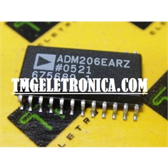 ADM206 - CI DM206EARZ, TRANSCEIVER FULL Quad Transmitter Triple Receiver Rs232, Ic Interface - SOIC W 24Pin Width - DM206EARZ, TRANSCEIVER FULL Quad Transmitter Triple Receiver RS232